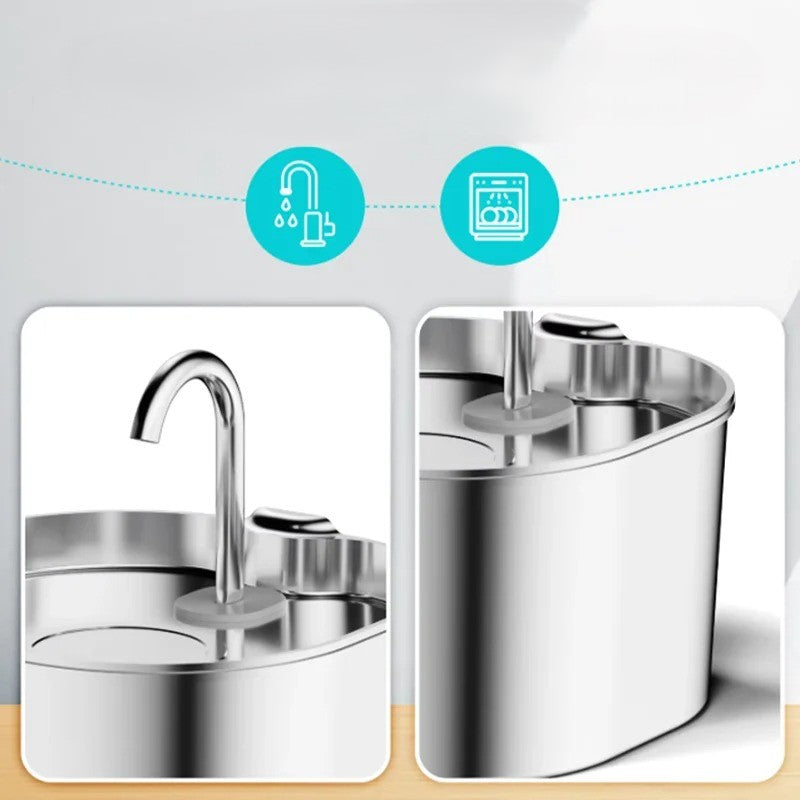Poidełko PurrFlow – Automatyczna Fontanna Metalowa + 4 Filtry w Zestawie